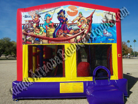 5&1 Choose Your Theme Bouncer with 14' Slide and Basketball hoop and Obstacles inside