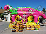 3 & 1 Jurassic Bounce & Slide with Obstacles Inside