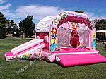 3 & 1 Princess Bounce & Slide with Obstacles inside