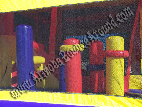 5&1 Choose Your Theme Bouncer with 14' Slide and Basketball hoop and Obstacles inside