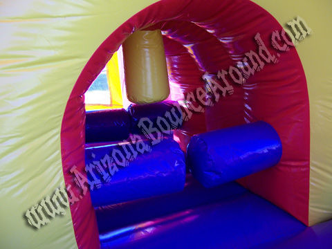 5&1 Choose Your Theme Bouncer with 14' Slide and Basketball hoop and Obstacles inside