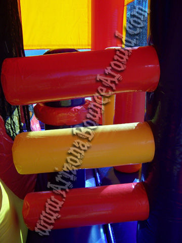 5&1 Choose Your Theme Bouncer with 14' Slide and Basketball hoop and Obstacles inside