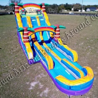 18 foot Tiki Plunge Double Lane Water Slide Rental Phoenix Arizona