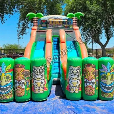 19' Dual Lane Tiki Island Water Slide Rental - Phoenix, Scottsdale, Chandler, Arizona