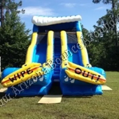 19' Dual Lane Wipe Out Water Slide Rental - Phoenix, Scottsdale, Tempe, AZ