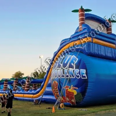 Blue Turbulence three lane water slide rental Phoenix AZ