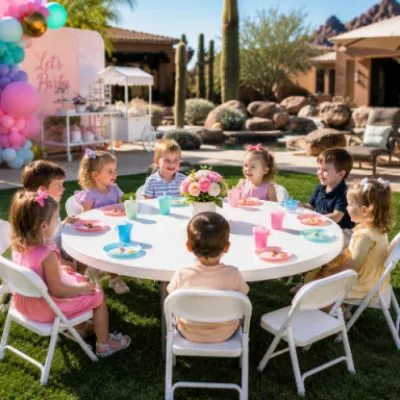 Kids Tables and Chairs for rent, Kids table linen, Phoenix, Scottsdale, AZ 