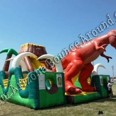 Jurassic Themed Inflatable Obstacle Course Rental Phoenix Arizona