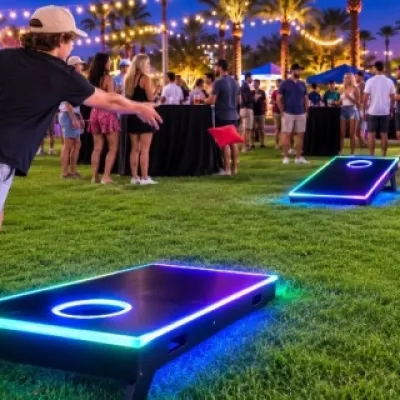 LED light up Corn Hole Game Rental Phoenix