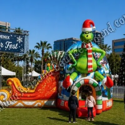 The Grinch Igloo Bounce House with Slide Rental Phoenix