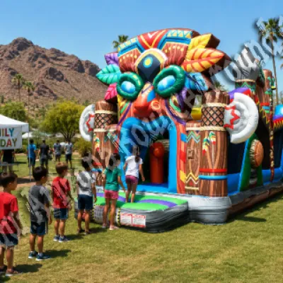 Tiki Totem Pole Obstacle Course Rental Phoenix