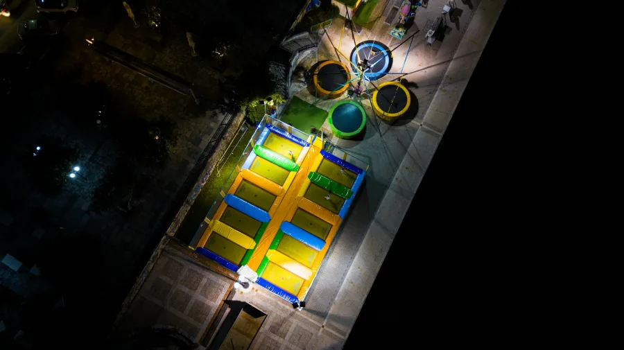 Inflatable Obstacle Course Setup