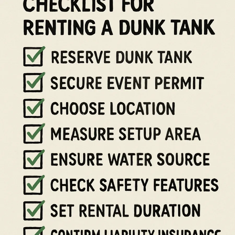 Checklist for Renting a Dunk Tank