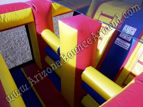 Christmas themed inflatable obstacle course