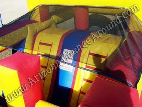 Christmas themed inflatable obstacle course