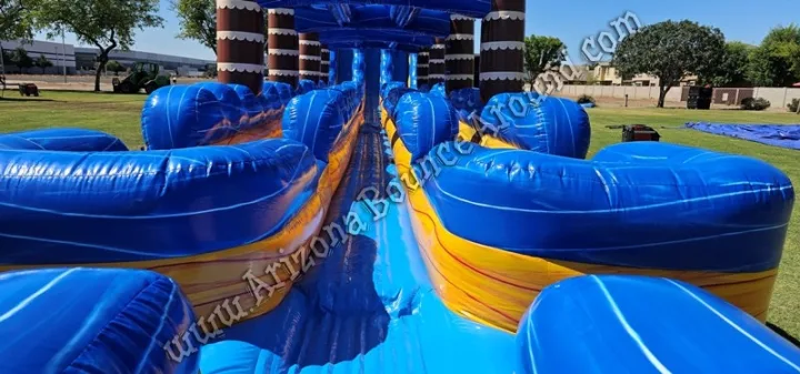 Blue Turbulence three lane water slide rental Phoenix AZ
