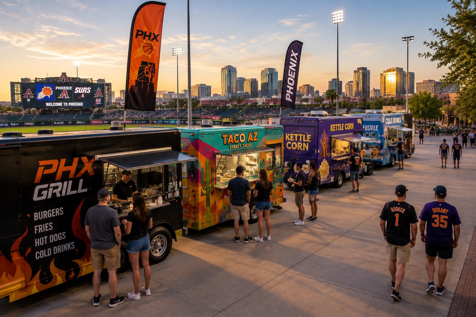 Hire Food Trucks in Phoenix for Parties & Events - Food Trucks for Public or Private Parties 