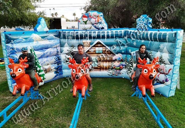 Giant Ride on Reindeer Racing Game Rental Tempe