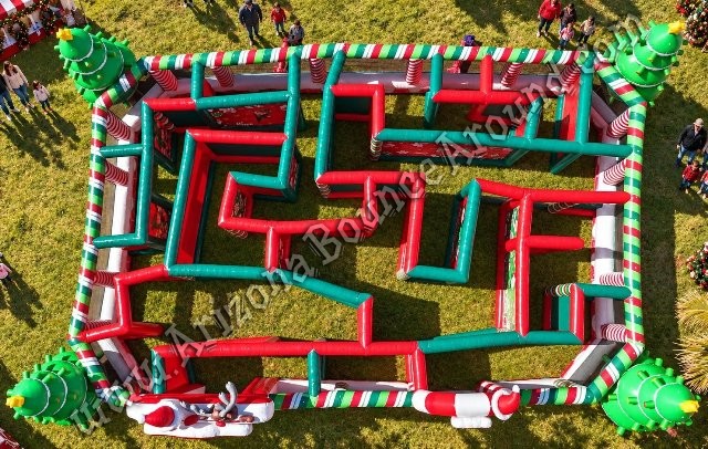 Fifty-foot Santa&rsquo;s Village inflatable Maze Rental Phoenix