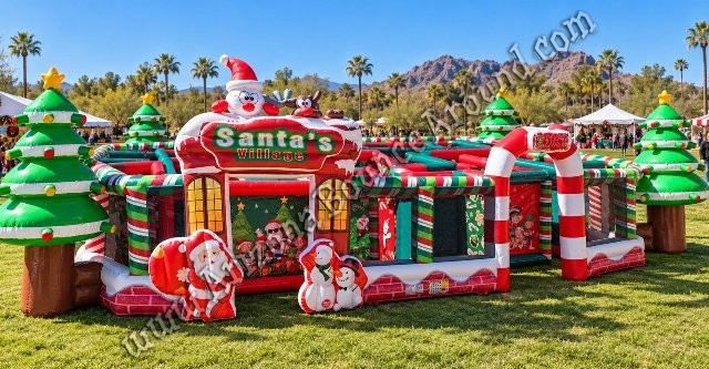 Fifty-foot Santa&rsquo;s Village inflatable Maze Rental Phoenix