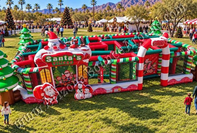 Fifty-foot Santa&rsquo;s Village inflatable Maze Rental Phoenix