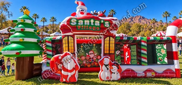 Fifty-foot Santa&rsquo;s Village inflatable Maze Rental Phoenix