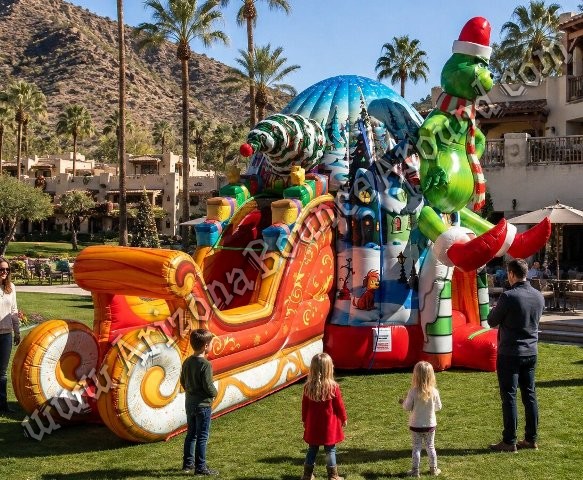 The Grinch Igloo Bounce House with Slide Rental Phoenix