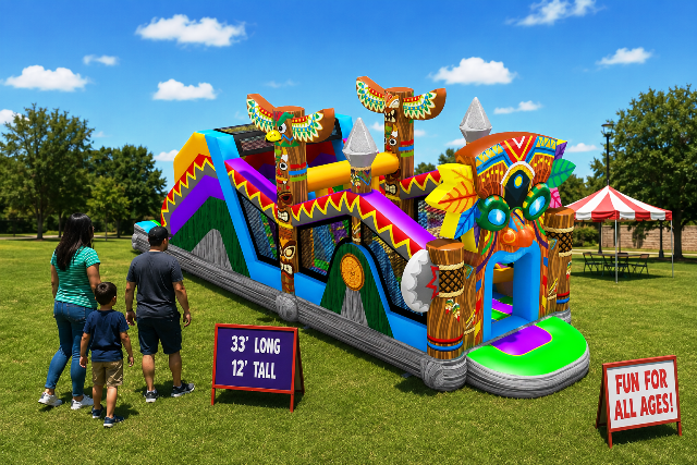 Tiki Totem Pole Obstacle Course Rental Phoenix