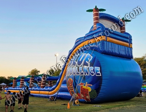 Blue Turbulence three lane water slide rental Phoenix AZ