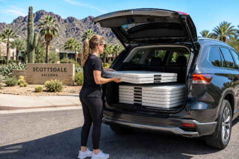 6 foot fold in half table rental Phoenix