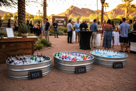 Galvanized Ice Chest Rental Phoenix Arizona