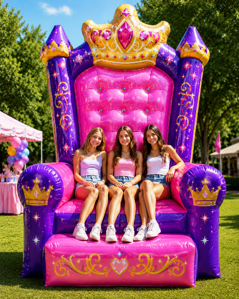 Princess Throne rental phoenix, Scottsdale az, Giant Princess Chair rental az