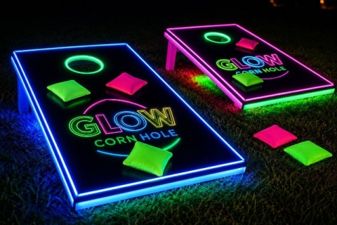 Glow in the dark Corn Hole Game Rental Phoenix