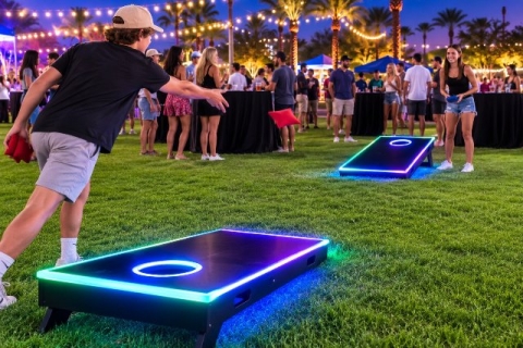LED light up Corn Hole Game Rental Phoenix