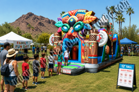 Tiki Totem Pole Obstacle Course Rental Phoenix