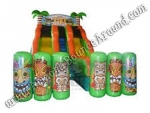 19' Dual Lane Tiki Island Water Slide Rental - Phoenix, Scottsdale, Chandler, Arizona